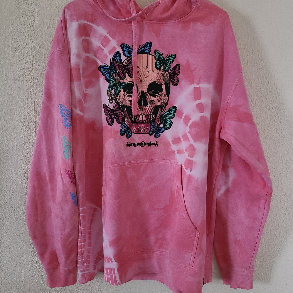 CLOAK BRAND Day of the Dead pink hoodie
